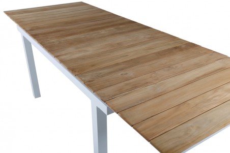 Mexico matbord 180/240x90x75 cm vit/natur Venture Home