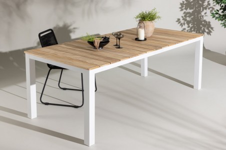 Mexico matbord 210x100x75 cm vit/natur Venture Home