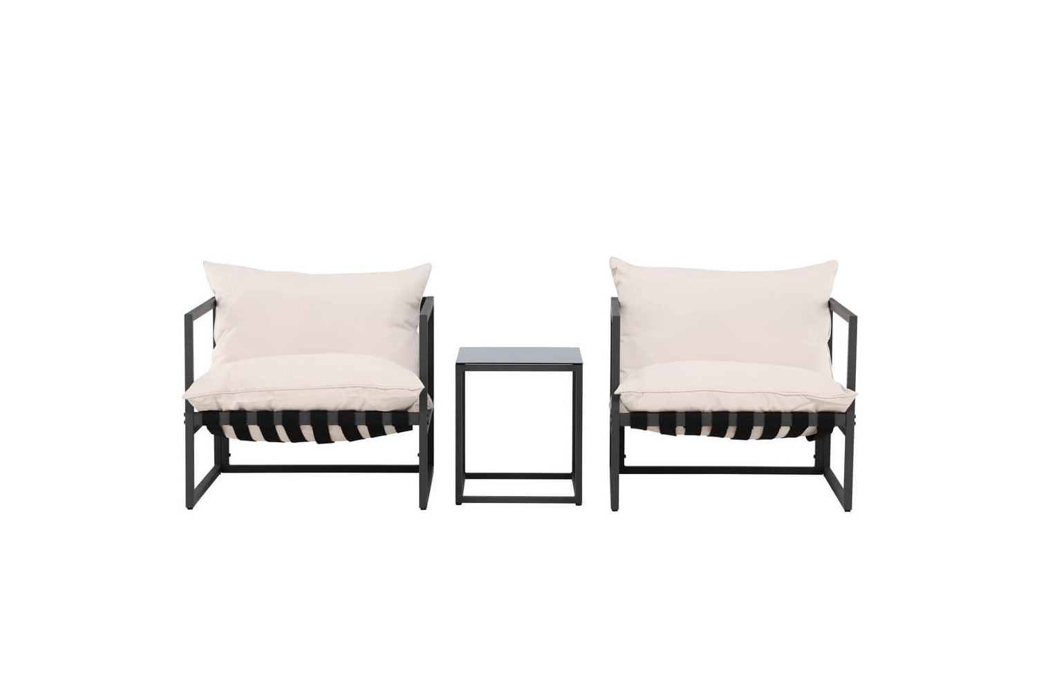 Messina loungegrupp svart/beige Venture Home Messina loungegrupp svart/beige Venture Home