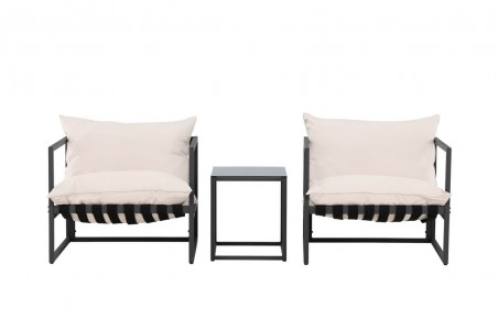 Messina loungegrupp svart/beige Venture Home