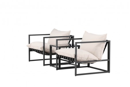 Messina loungegrupp svart/beige Venture Home