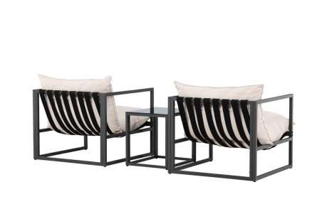 Messina loungegrupp svart/beige Venture Home