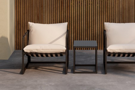 Messina loungegrupp svart/beige Venture Home