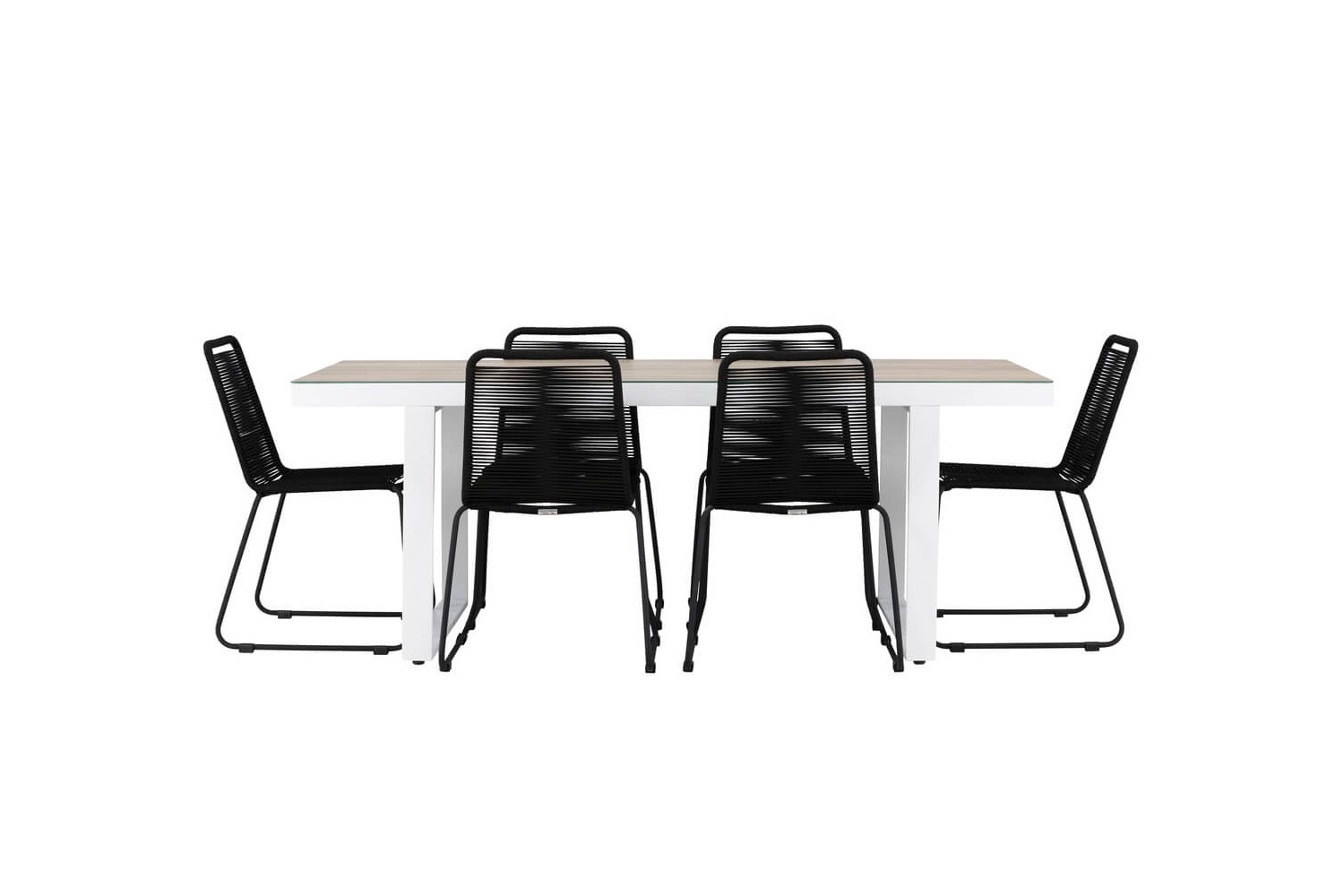 Merlo & Lindos matgrupp vit/svart Venture Home Merlo & Lindos matgrupp vit/svart Venture Home