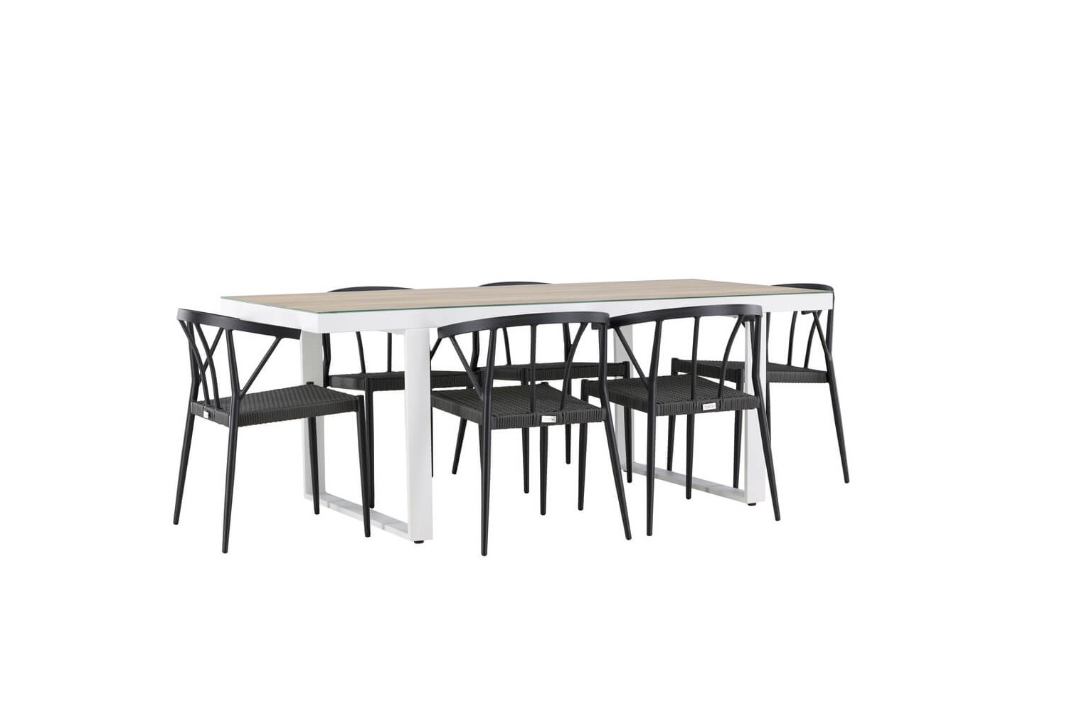 Merlo & Stina matgrupp svart/vit Venture Home Merlo & Stina matgrupp svart/vit Venture Home