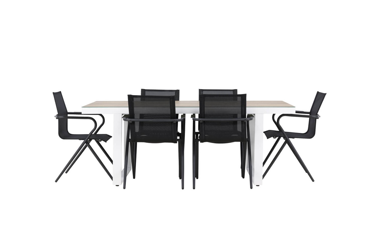 Merlo & Alina matgrupp svart/vit Venture Home Merlo & Alina matgrupp svart/vit Venture Home