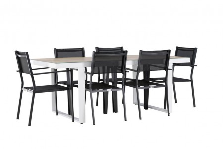 Merlo & Copacabana matgrupp svart/vit Venture Home