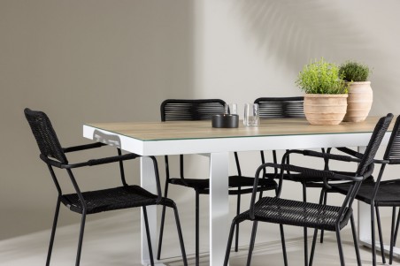 Merlo & Lindos matgrupp svart/vit Venture Home