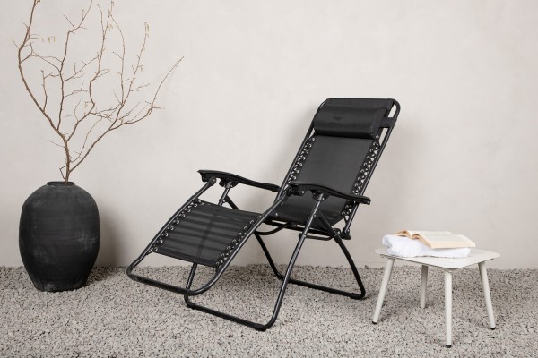 Melker solstol svart Venture Home