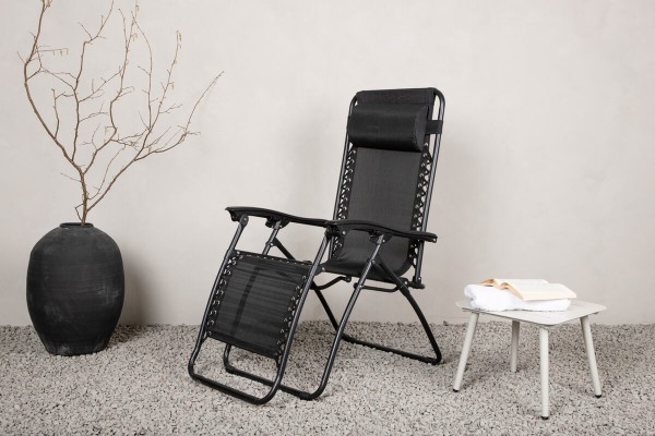 Melker solstol svart Venture Home