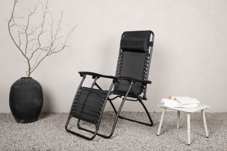 Melker solstol svart Venture Home