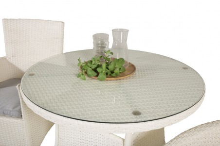 Volta & Malin matgrupp 1 bord + 2 stolar vit Venture Home