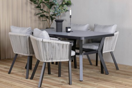 Virya matgrupp grå/svart Venture Home