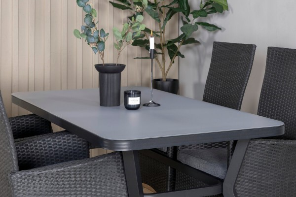 Virya & Padova matgrupp svart/grå Venture Home