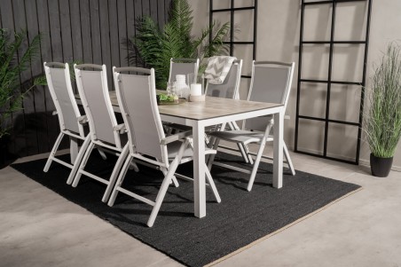 Llama & Albany matgrupp vit/grå Venture Home