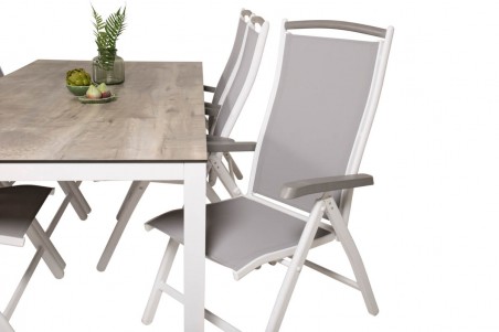 Llama & Albany matgrupp vit/grå Venture Home