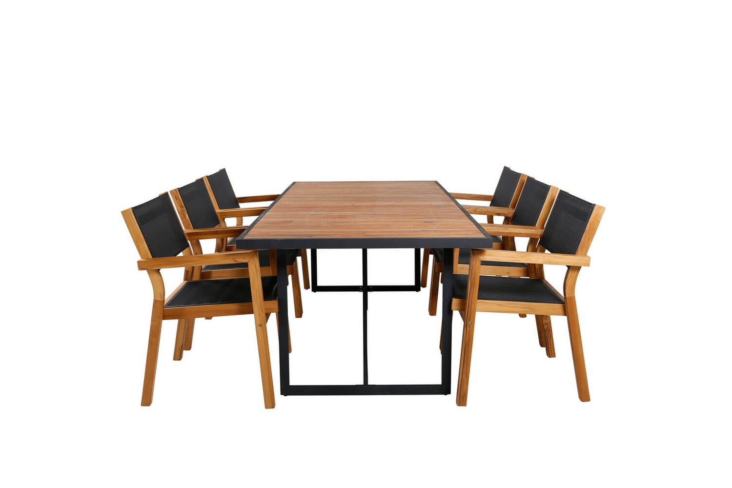Khung & Venice matgrupp svart/natur Venture Home