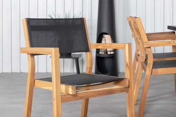 Khung & Venice matgrupp svart/natur Venture Home