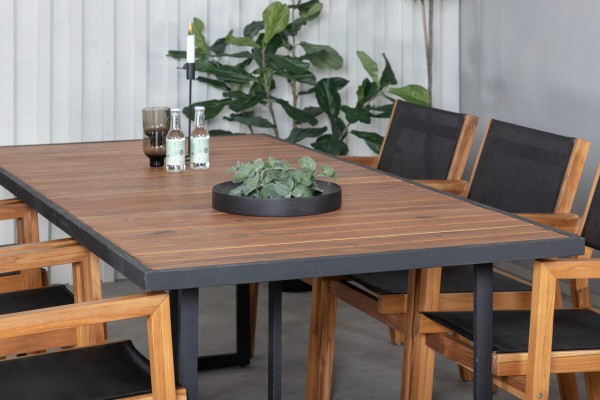 Khung & Venice matgrupp svart/natur Venture Home