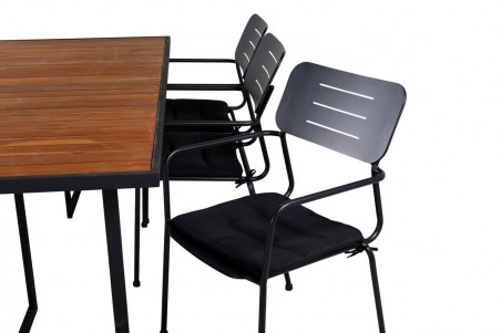 Khung & Nicke matgrupp svart/natur Venture Home