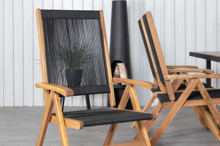Khung & Little John matgrupp svart/natur Venture Home