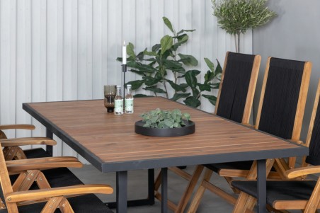 Khung & Little John matgrupp svart/natur Venture Home