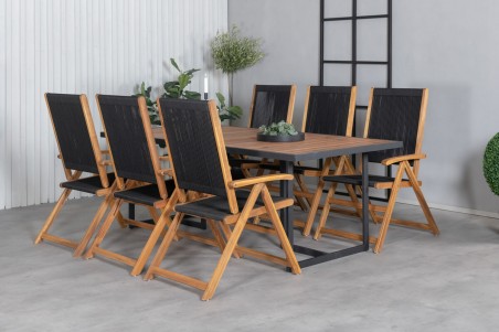 Khung & Little John matgrupp svart/natur Venture Home