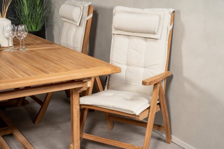 Kenya matgrupp 1 bord + 4 pos.stolar teak/natur Venture Home