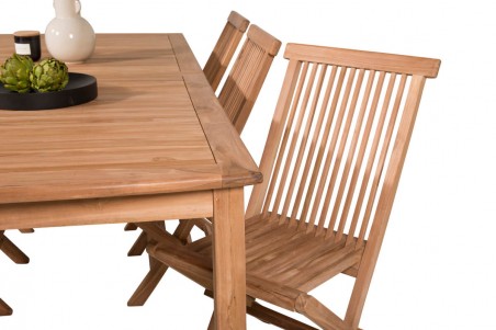 Kenya matgrupp 1 bord + 6 stolar teak/natur Venture Home