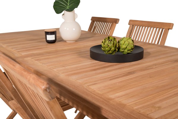 Kenya matgrupp 1 bord + 6 stolar teak/natur Venture Home