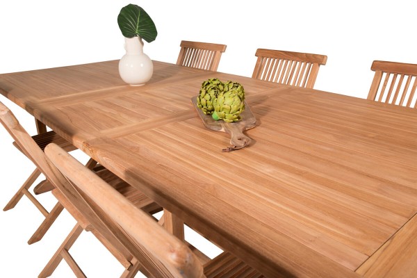 Kenya matgrupp 1 bord + 6 stolar natur Venture Home