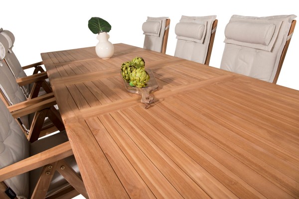 Kenya matgrupp 1 bord + 8 stolar natur Venture Home