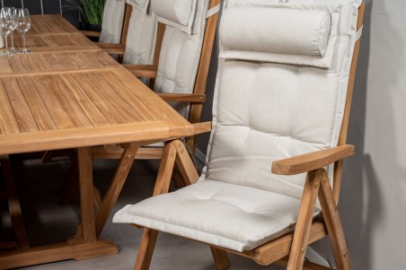 Kenya matgrupp 1 bord + 8 stolar natur Venture Home