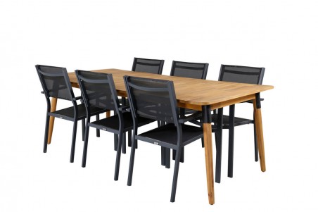 Julian & Copacabana matgrupp natur/svart Venture Home