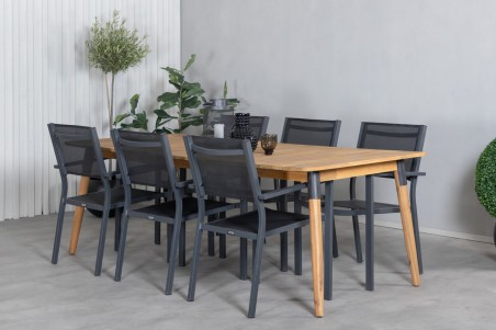 Julian & Copacabana matgrupp natur/svart Venture Home