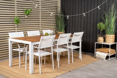 Bois & Santorini matgrupp vit/natur Venture Home