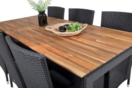 Bois & Malin matgrupp svart/natur Venture Home
