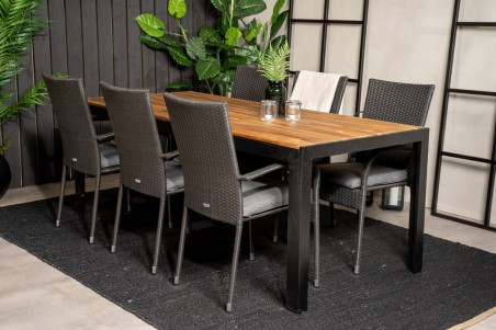 Alma & Bois matgrupp svart/natur Venture Home