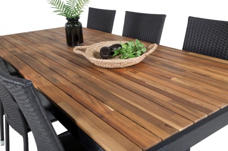 Alma & Bois matgrupp svart/natur Venture Home