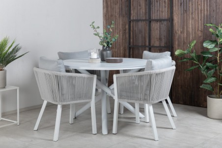 Alma & Virya matgrupp vit/grå Venture Home