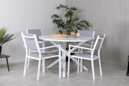 Alma & Copacabana matgrupp vit/grå Venture Home
