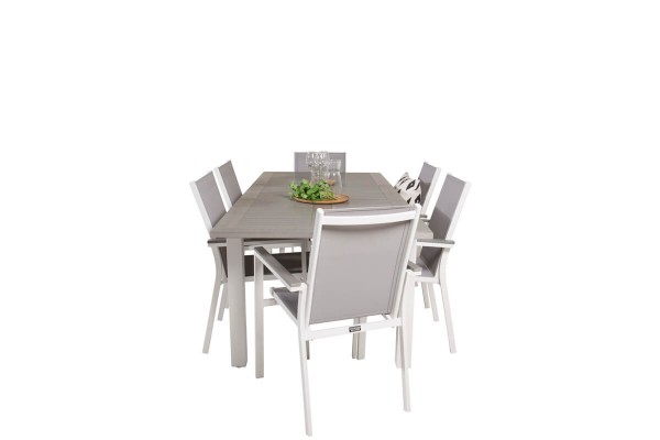 Albany & Parma matgrupp vit/grå Venture Home