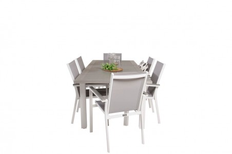 Albany & Parma matgrupp vit/grå Venture Home