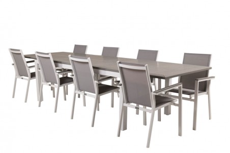 Albany & Parma matgrupp grå/vit Venture Home