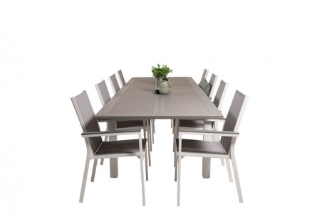Albany & Parma matgrupp grå/vit Venture Home