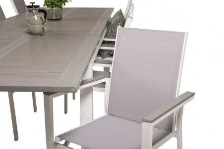Albany & Parma matgrupp grå/vit Venture Home