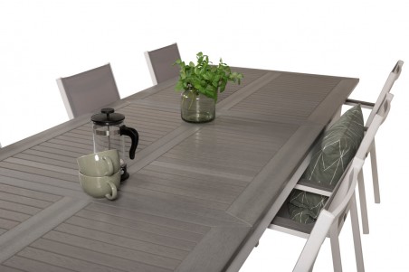 Albany & Parma matgrupp grå/vit Venture Home