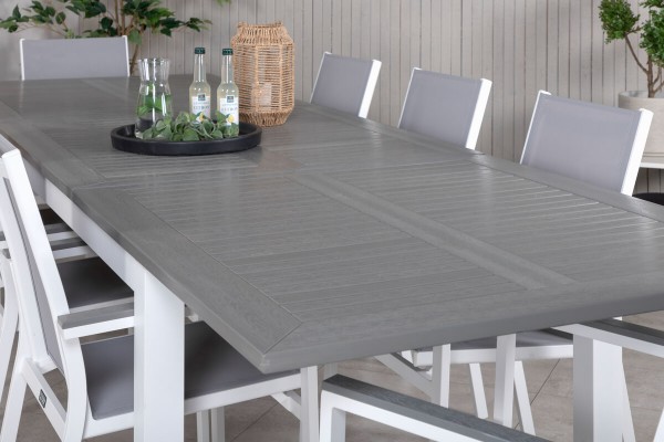 Albany & Parma matgrupp grå/vit Venture Home