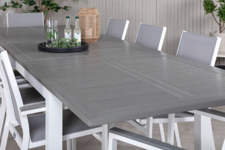 Albany & Parma matgrupp grå/vit Venture Home