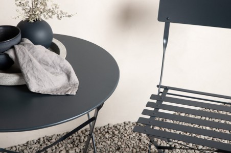 Marseille caféset mörkgrå Venture Home